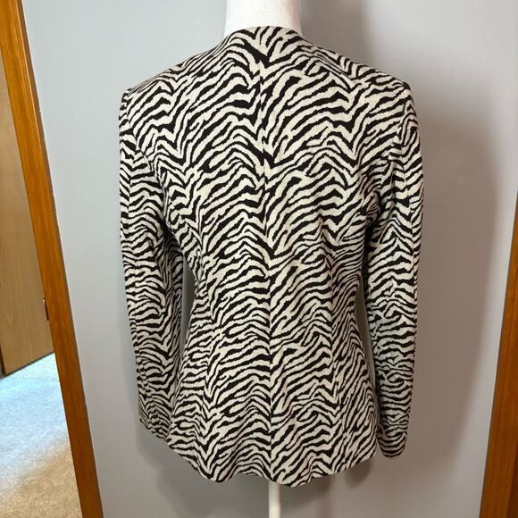 Doncaster Zebra animal print tailored fit jacket black white size 4 - Picture 5 of 11